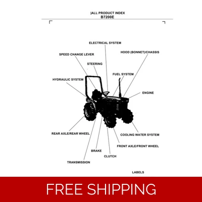KUBOTA B7200E 2WD PARTS MANUAL KUBOTA B7200E 2WD PARTS MANUAL